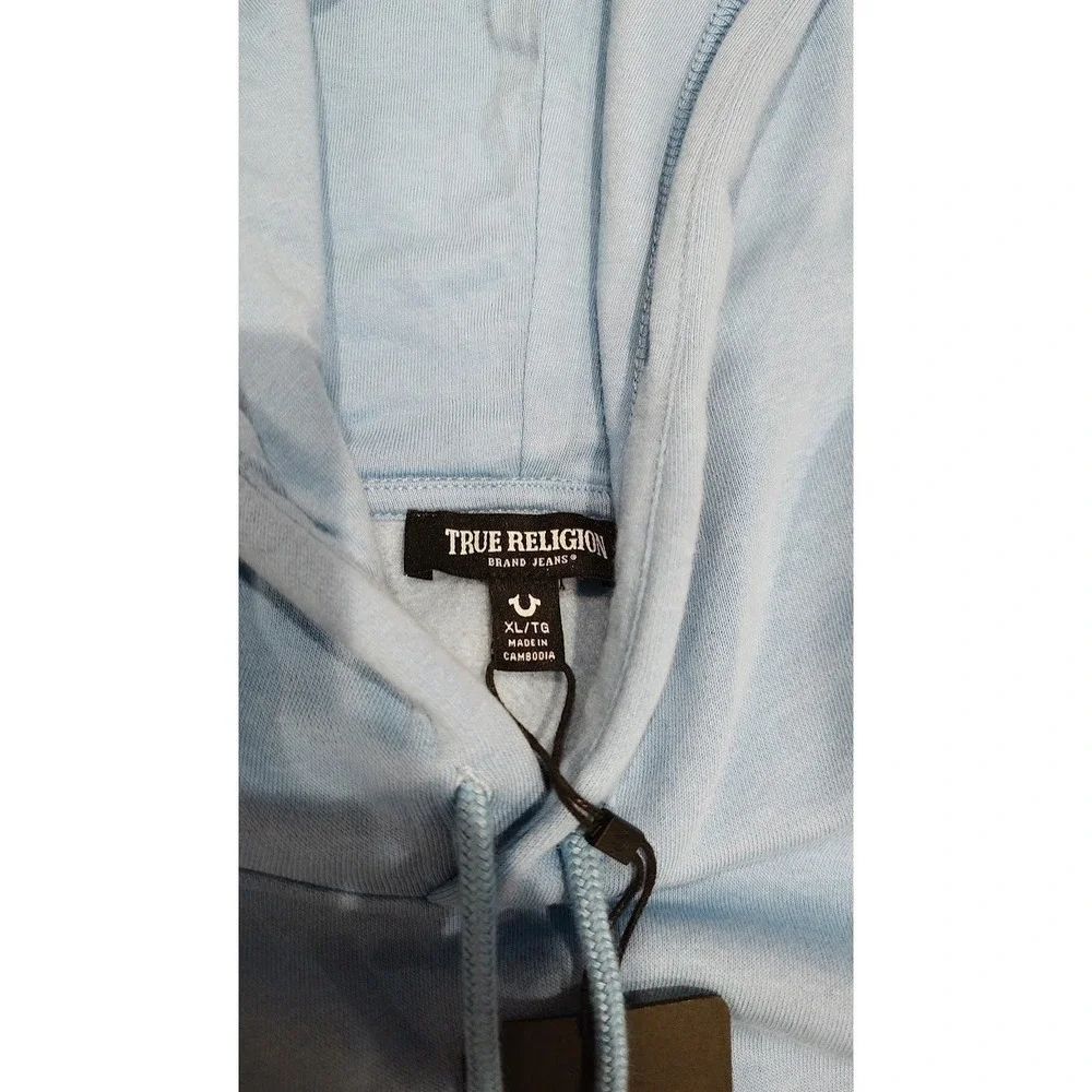 True‎ Religion Silicone Tape Hoodie Tape PO Cornflower Blue XL New w/ Tags